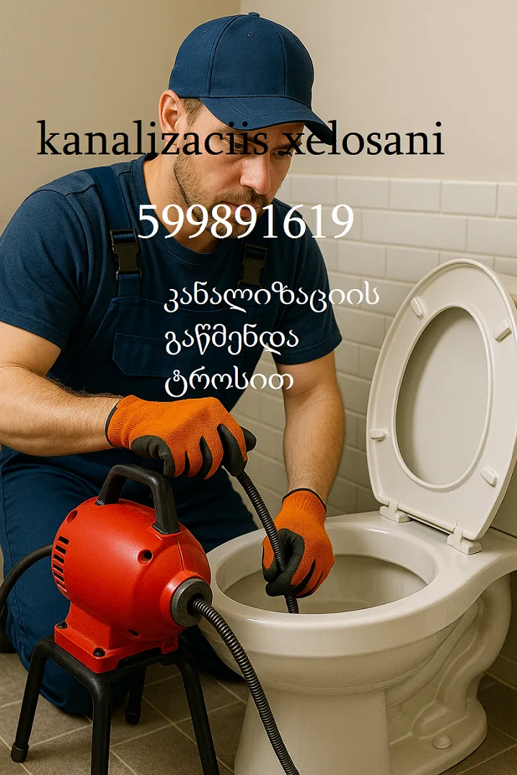 კანალიზაციის გაწმენდა ტროსით - 599 89 16 19 - თბილისში 24 საათი